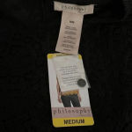 Philosophy  Black Lace Short Sleeve Shirt Medium NWT Photo 3