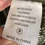 Marie Oliver  Green faux suede laser cut blouse Women’s Size Medium Photo 2