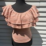 Free People  Open Weave Jacquard Knit Wide Scoop Neck Heirloom Blouse Top; XS Photo 3