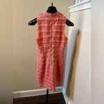 J.Crew Sheath Dress Coral Pink Fringe Corchet Lined Mock Neck Sleeveless sz 4 Photo 7