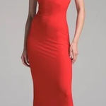 SKIMS  Soft Lounge Lace Tank Maxi Dress Color  cherry Photo 0