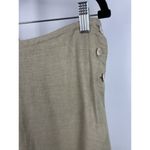 Lisa Z Tan 100% Linen Embroidered Handkerchief Hem Midi Lagenlook Skirt Size S Photo 1