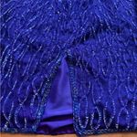 Laurence Kazar  Vintage Beaded Purple Sequin Silk Party Dress Size XL in EUC Photo 13