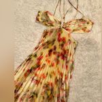ALC Frank NEW A.L.C. Moira Floral Satin Pleated Halter Cutout Maxi Dress sz 10 Photo 5