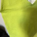 Lime Green Ribbed V Photo 2