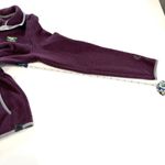LL Bean Womens Purple Sweater Fleece Pullover 1/4 Snap Teal Blue Size XS Pockets Photo 6