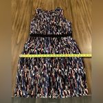 Milly of New York Olivia Silk Linen Peplum mini retro Dress Sleeveless Sheath 12 Black Photo 7