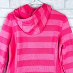 Avalanche  Women's Hoodie Pullover Striped Button Front Thumb Hole Pink‎ M Photo 14