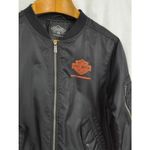 Women's Harley Davidson 120th Anniversary Nylon Bomber Jacket XL Black Photo 3