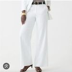 J.Crew  Factory Women's White Linen Kelsey Pants Summer Kickback Size 00 Photo 1