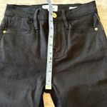 frame denim NWT FRAME‎ Le High Skinny High Rise Straight Fit Black Jeans Size 23 Raw Hem Photo 6