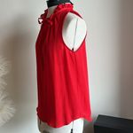Violet+Claire Cherry Red tie neck blouse coquette girl aesthetic Photo 5