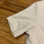 Abercrombie & Fitch Women's Cropped Blazer Short Sleeve Beige Linen Size Large Photo 2