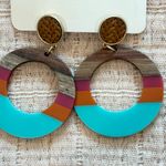 Camila Coelho  wood &‎ Resin Hoop Earrings Photo 4