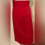 METRO NEW YORK Red Vintage 1990’s Front Layered Belted Skirt Sz 14. Photo 1