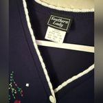 Vintage Southern Lady Cardigan XL Blue Fairygoth Embroidered Short Sleeve Photo 2