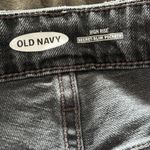 Old Navy Dark Wash Black/Grey Denim Shorts Size 6 Photo 7