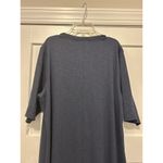 Lane Bryant New  Size 18/20 Blue Henley Fitted Knit Midi dress short sleeves Photo 5