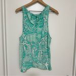 Glam  | Teal Abstract Tank Top Photo 1