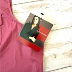 Gloria Vanderbilt  XL Button Up Polo Collared Tank Top Mayve Dark Blush Pink NEW Photo 2