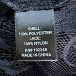 Brixon Ivy  Shirt Womens‎ Medium Blouse Black Floral Lace Trim Neutral Minimalist Photo 6