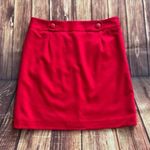 Ann Taylor Loft Petite Womens Lined Mini Skirt Red Size 4P Photo 2