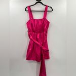 Anthropologie  Maeve Pink Satin Bow-Tie Party Mini Dress w Pockets Photo 4