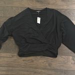 EXPRESS NWT Cross Front Banded Bottom Knit Top Sz M Photo 4