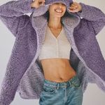 Urban Outfitters Purple Fluffy Teddy Jacket/Hoodie Photo 0