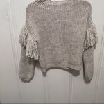 Maison Pholya Cream Beige Ribbed Knit Wool Alpaca Blend Sweater With Scarf XS Tan Photo 4