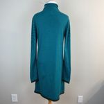 Title Nine Sweater Dress Small Teal Synergy Striped Mockneck Long Sleeve Stretch Photo 7