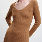 Mango 🆕 MNG |  Knit Sweater Dress in Camel Photo 0