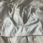 White SM scoop neck spandex bralette Photo 0