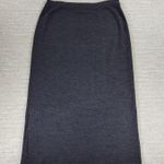Eileen Fisher Wool Midi Skirt Medium Heather Gray Knit Elastic Waist USA Photo 0