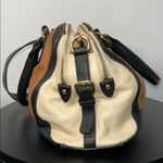 Audrey Brooke Brown and Black Satchel with Gold Accents Photo 2