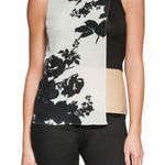 Bailey44 NWOT Zimbabwe top. Mint! Floral Silk, Knit And vegan Leather Photo 0