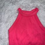 Aerie  Ribbed Halter Neck Tank Bright Pink size Large Photo 0