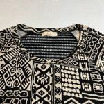 Nabee Tribal Print Open Knit Back Top Size Small Edgy Punk 90s Y2K Casual Tan Photo 2