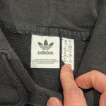 Adidas Hoodie Women’s Small Black Big Trefoil Logo Spell Out Pockets Pullover Photo 3