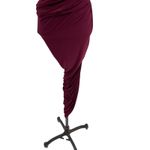 Norma Kamali  Diana Gown One Shoulder Bodysuit Ruched Plus Maroon Size Small Photo 11