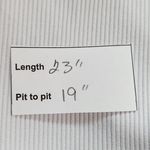 Nicole Miller White Ribbed Knit Tee with Ruffle Sleeves Size Large Photo 2