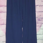 BEACHES & BOHO NAVY FLOWY LARGE SPLIT SWIM COVER STYLE LAYERING PANTS LARGE Blue Photo 0