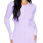 Naked Wardrobe  Lavender Long Sleeve Dress Photo 0