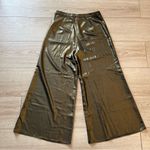 LPA  Gold Metallic Sheer High Waisted Cropped Gaucho Wide Leg Pants Size S Photo 8