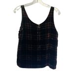 J.CREW Stewart Tartan Plaid Velvet Tank Top Shell Women's Photo 6
