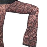 Y2K Ann Ferriday Sheer Lace Pants Black Brown Gothic Flare Leg Dark Romance XS Photo 2