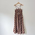 Free People Via Gingham Cotton Seersucker Sundress Brown Photo 9