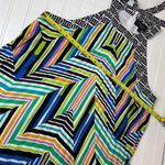 Laundry by Shelli Segal LAUNDRY By Shelly Segal’s Multicolor Border Print Halter Mini Dress Size 14 Photo 6