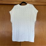 Ann Taylor White Oversized Cable Knit Sweater Vest Size Medium New Fall Casual Photo 7