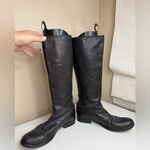 Frye  Melissa Button Back Zip Blacker Leather Equestrian Riding Boots Size 10 Photo 12